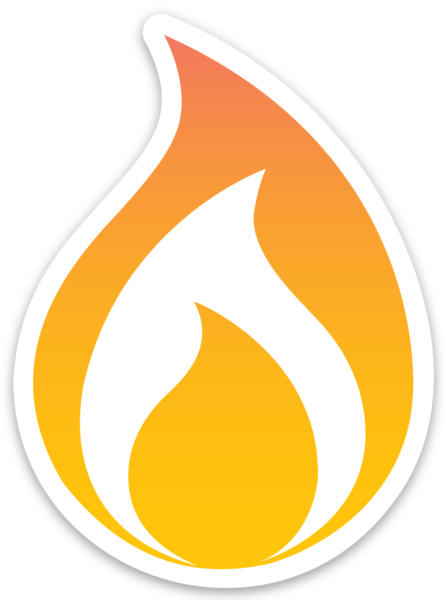 COC Flame Stickers (packs of 50)